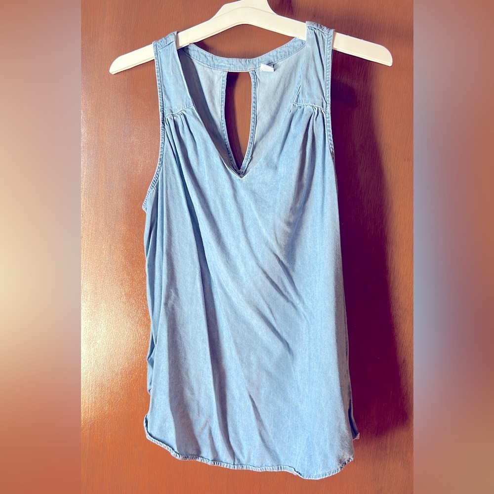 Old Navy Blue Tank Top with Cut Out Relaxed Style